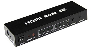 HDMI Matrix  4×2 (V1.4, 4Kx2K,3D, 1080P)