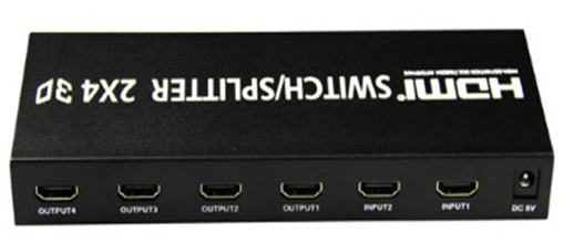 Bộ Vừa Chia Vừa Chuyển HDMI Switch Splitter  2 vào 4 ra