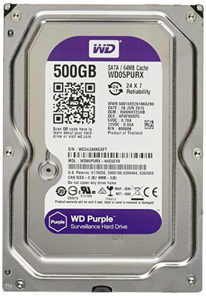 Ổ Cứng WD Purple 500GB – WD05PURX