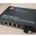 Converter Switch  POE Quang 5 Port 10/100Mbps