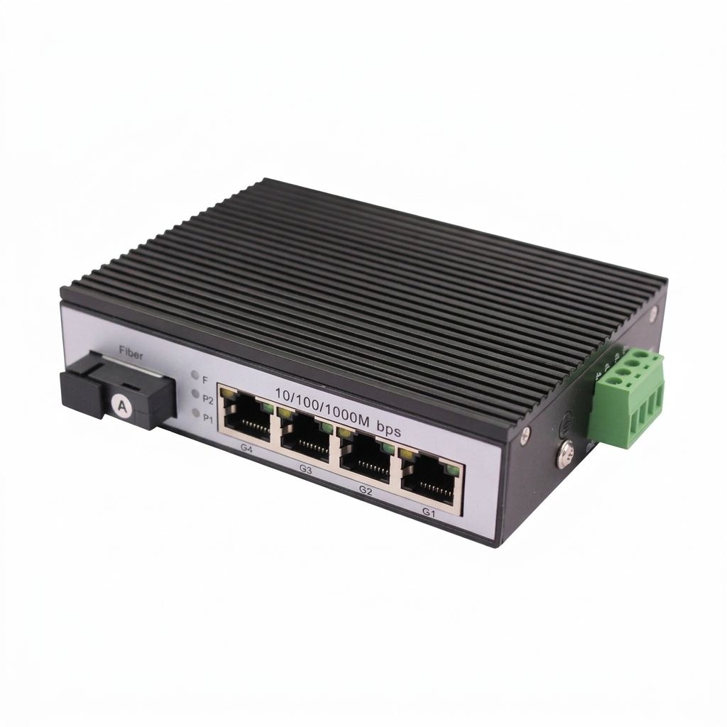 Switch Công Nghiệp 1 SC (B) + 4 RJ45 1G Tốc Độ Gigabit - Lộc Nam 1 SWITCH CÔNG NGHIỆP 1 SC (B) + 4 RJ45 (1G)