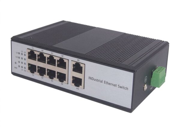 Switch Công Nghiệp 1 SC (B) + 10 RJ45 1G có PoE Tốc Độ Gigabit - Lộc Nam